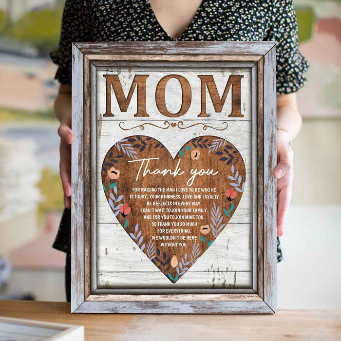 Gifts For Mom Mothers Day Canvas Wall Art, Mother Of The Groom Gift From Bride Family Gifts Canvas, Gift Ideas For Mother's Day