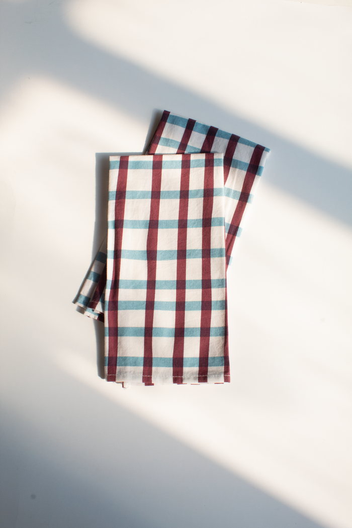 Gingham Organic Cotton Napkins Set of 4