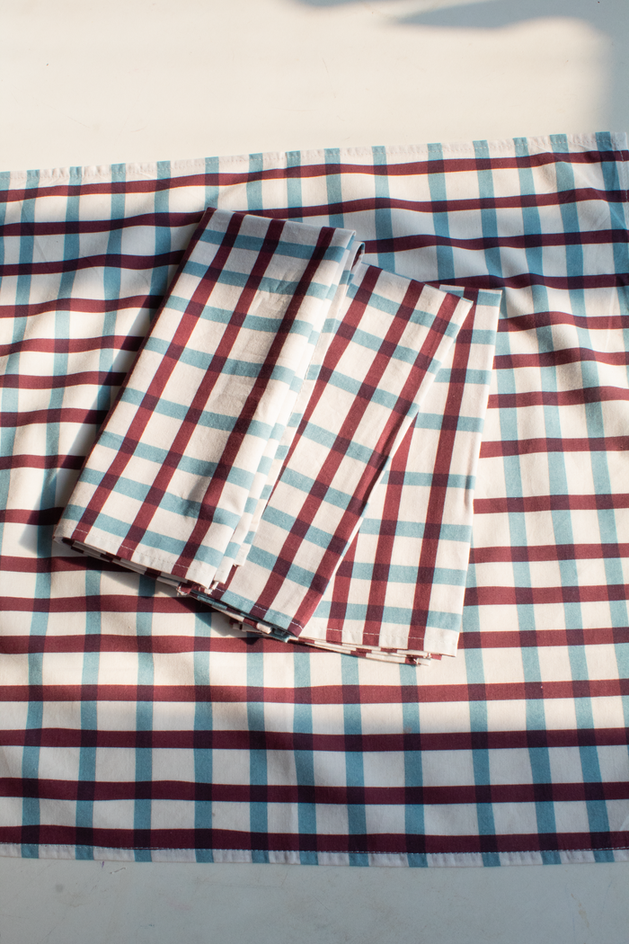 Gingham Organic Cotton Napkins Set of 4