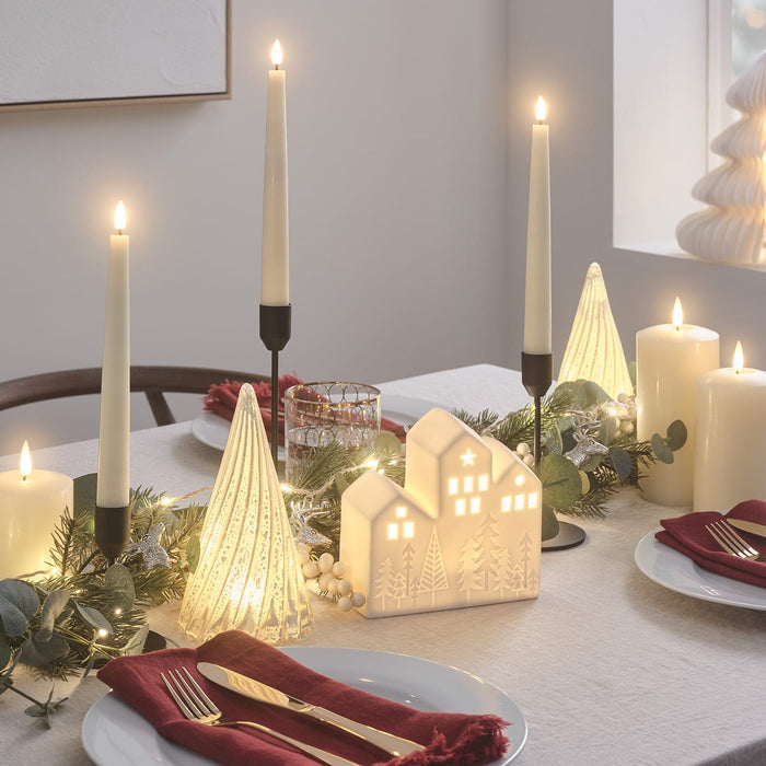 Glass Christmas Tree LED Table Decoration