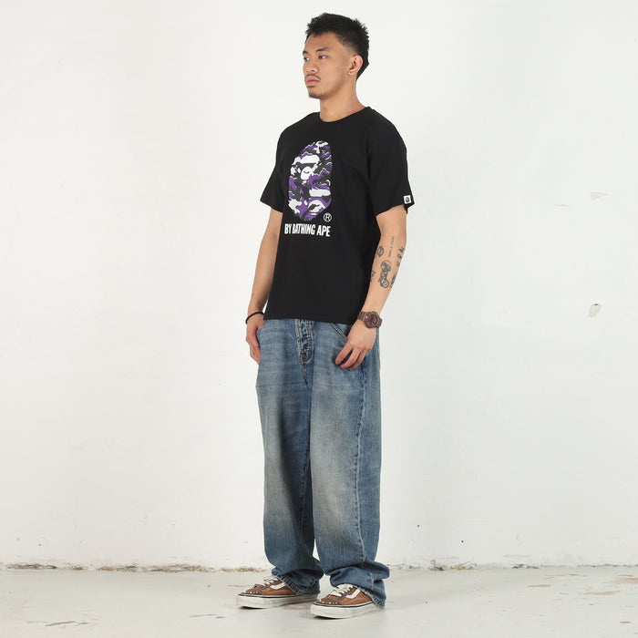 Glitch Woodland Camo Ape T-Shirt - Black
