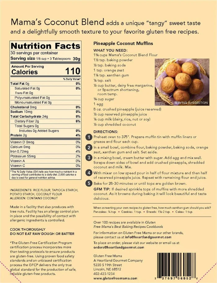 Gluten Free Coconut Flour | 4 lb | Gluten Free Mama | 6053