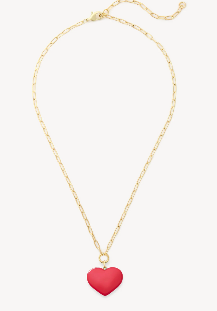 Gold Midi Heart Pendant Necklace