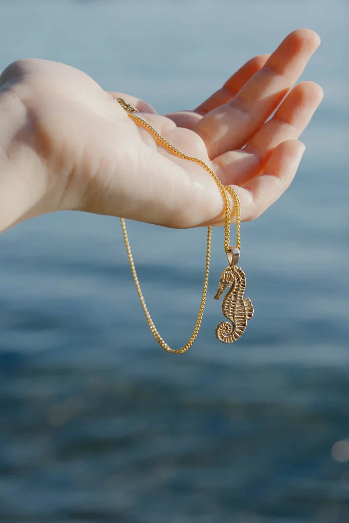 Gold Seahorse Necklace