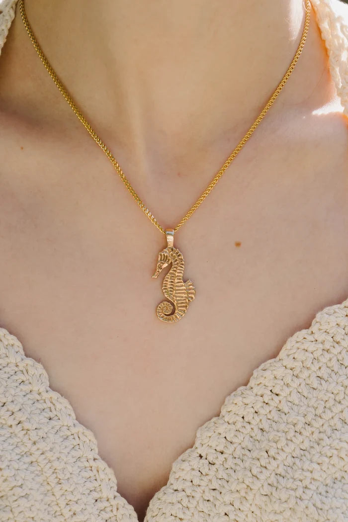 Gold Seahorse Necklace