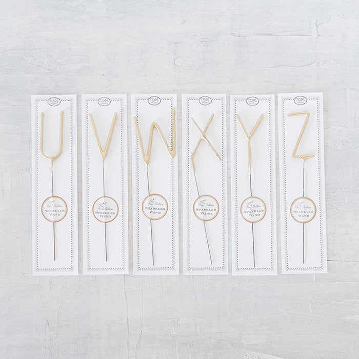 Gold Sparkler Letter Wand - X