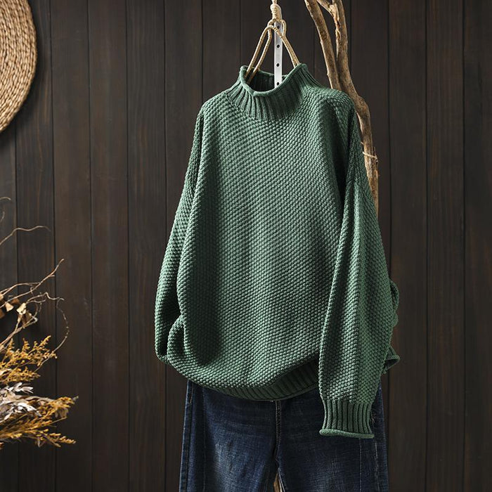 Grace relaxed fit waffle knit sweater shown in multiple colors