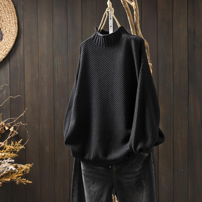 Grace relaxed fit waffle knit sweater shown in multiple colors
