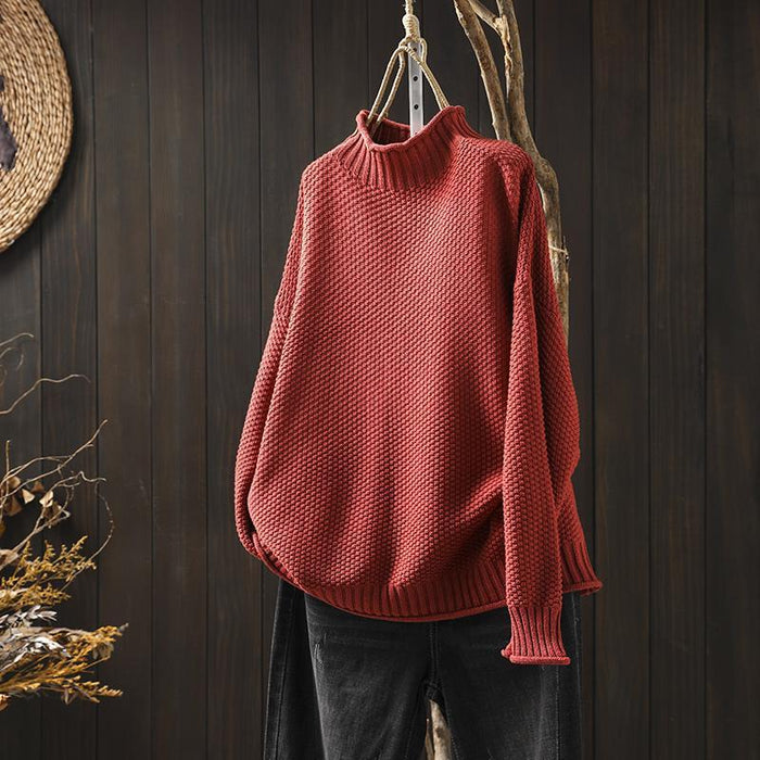 Grace relaxed fit waffle knit sweater shown in multiple colors