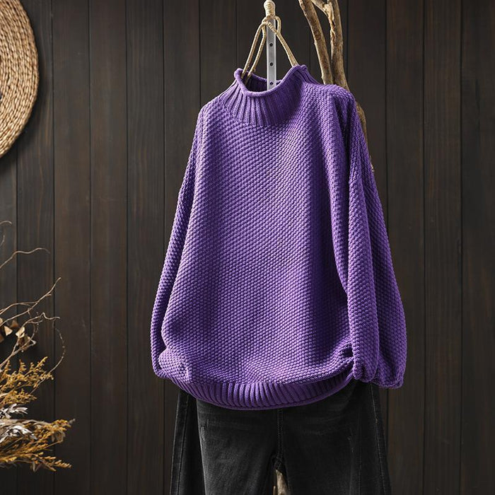 Grace relaxed fit waffle knit sweater shown in multiple colors