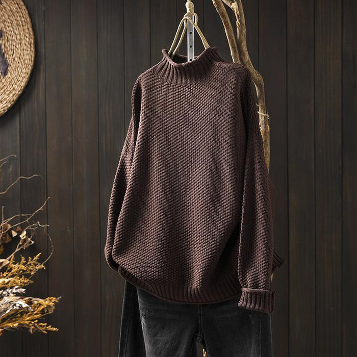 Grace relaxed fit waffle knit sweater shown in multiple colors