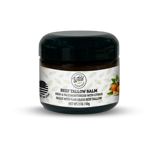 Grass-Fed Tallow Balm – Citrus Essential Oils – Beef Tallow, Olive Oil & Beeswax