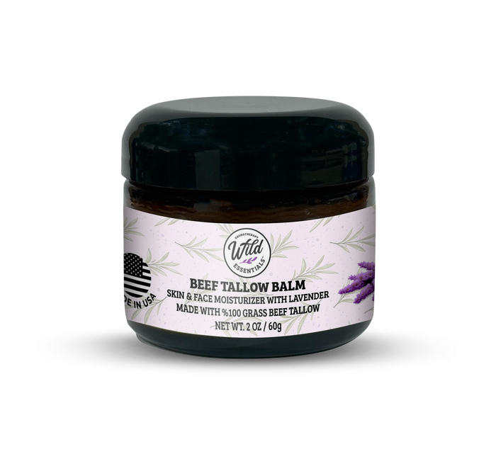 Grass-Fed Tallow Balm – Lavender Essential Oil – Beef Tallow, Olive Oil & Beeswax