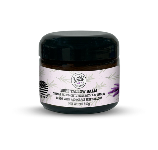 Grass-Fed Tallow Balm – Lavender Essential Oil – Beef Tallow, Olive Oil & Beeswax