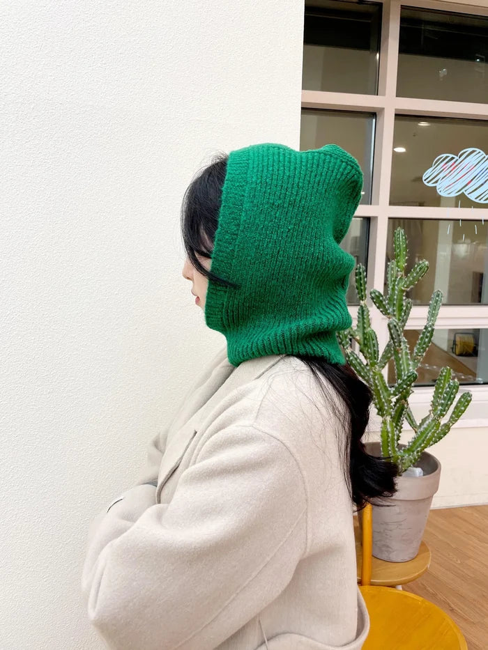 Green Alpaca Balaclava