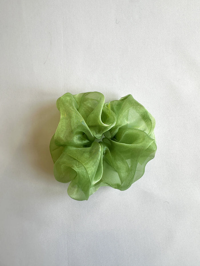 Green Apple Mini Organza Scrunchie