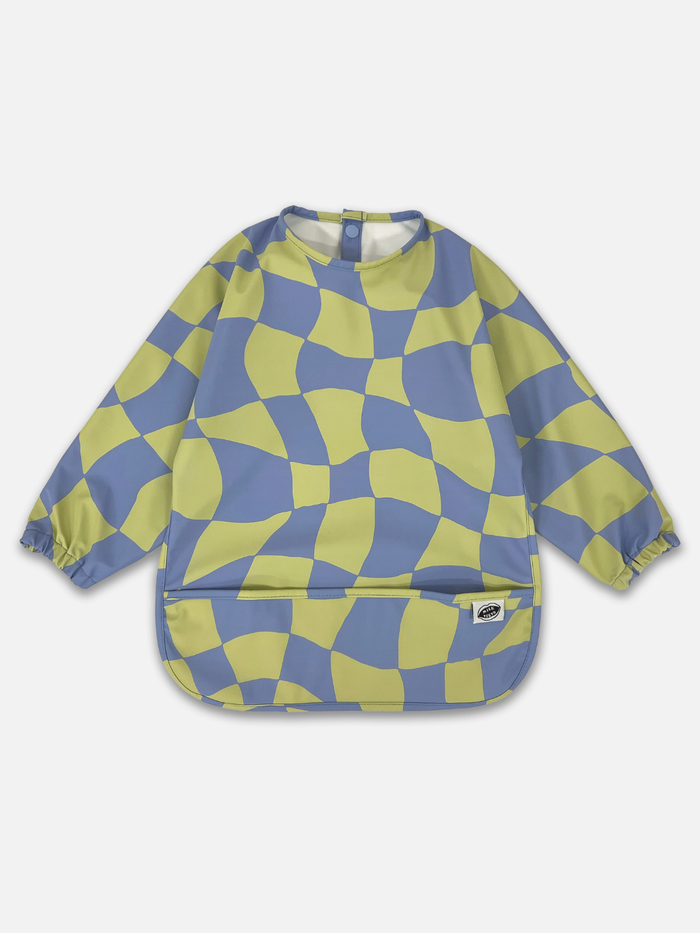 Green Checkers Smock Bib