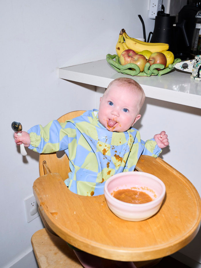 Green Checkers Smock Bib