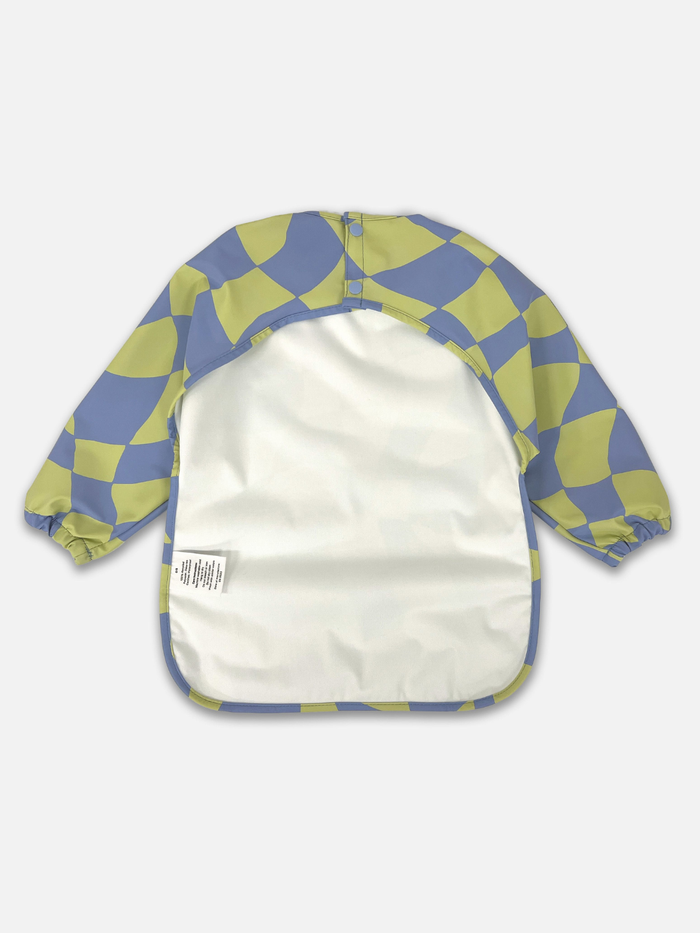 Green Checkers Smock Bib