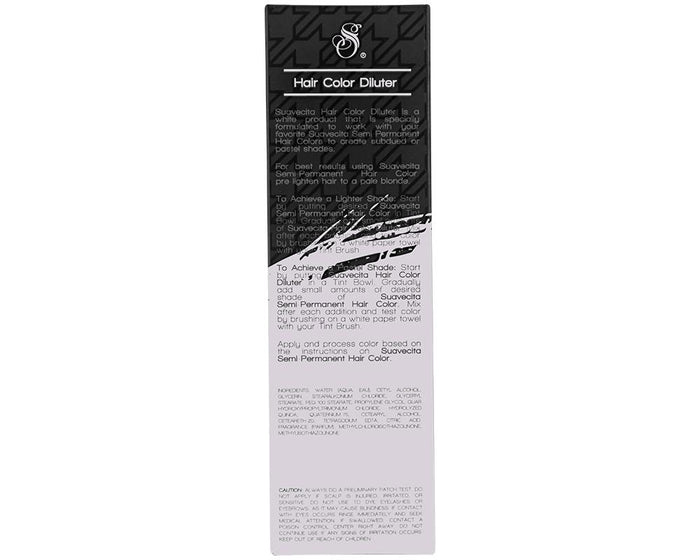Hair Color Diluter 4 oz - Back of Box