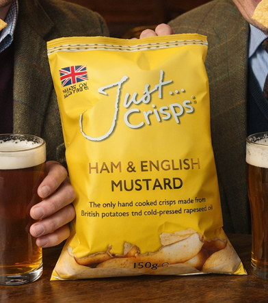 Ham & English Mustard Crisps 150g (Case of 12)