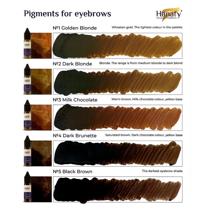 Hanafy - Brow Pigment - N4 Dark Brunette, 15ml