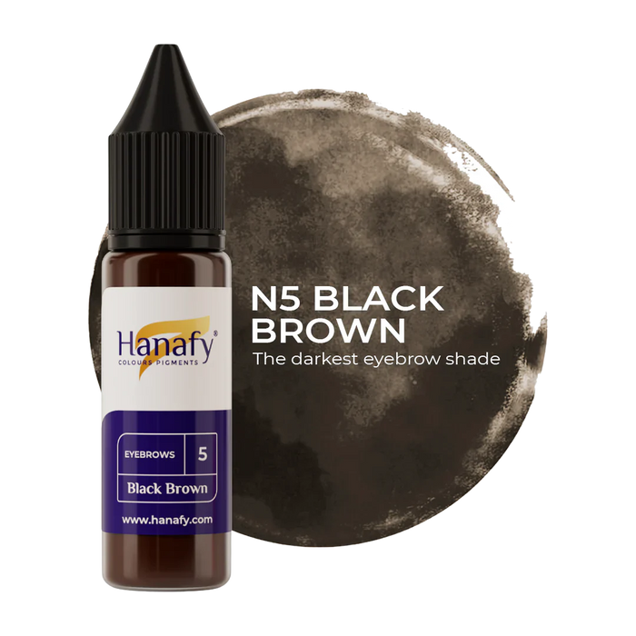 Hanafy - Brow Pigment - N5 Black Brown, 15ml