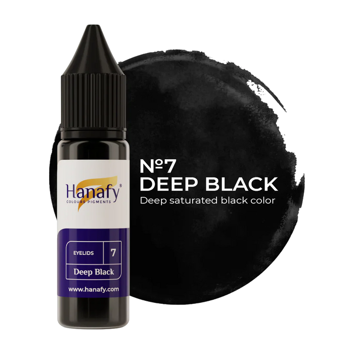 Hanafy - Eyeliner Pigment - N7 Deep Black, 15ml