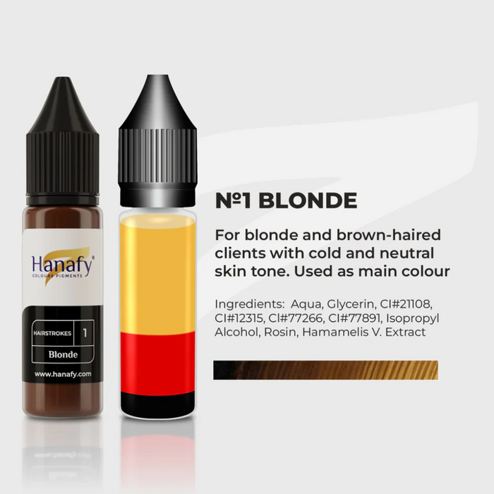 Hanafy - HAIRSTROKES Brow Pigment - No.1 Blonde, 15ml