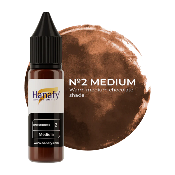 Hanafy - HAIRSTROKES Brow Pigment - No.2 Medium, 15ml