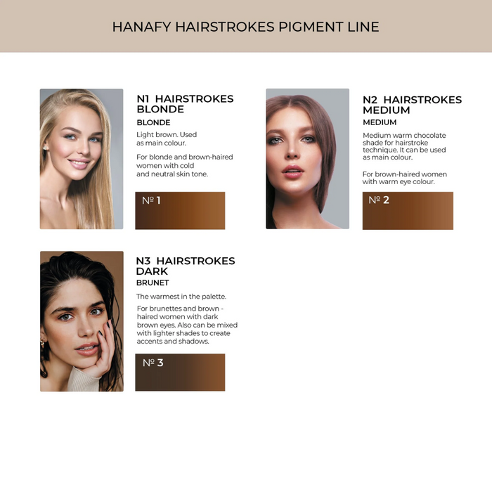 Hanafy - HAIRSTROKES Brow Pigment - No.2 Medium, 15ml
