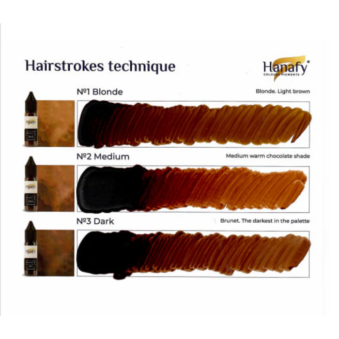 Hanafy - HAIRSTROKES Brow Pigment - No.3 Dark, 15ml