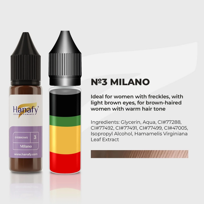 Hanafy - MINERAL Brow Pigment - Milano, 15ml