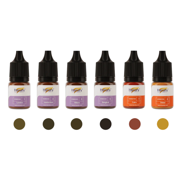 Hanafy - MINERAL Brow Pigment Mini Set, 6 x 5ml