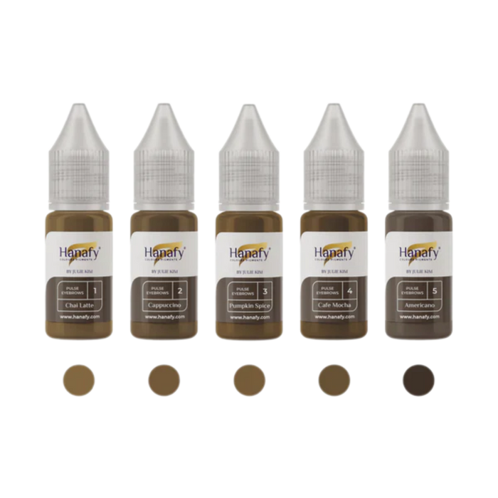 Hanafy - PULSE Brow Pigment Set, 5 x 10ml