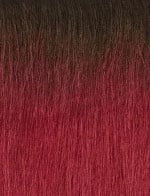 SENSATIONNEL Butta Lace Unit 5 wig brown to burgundy ombre synthetic hair texture close up