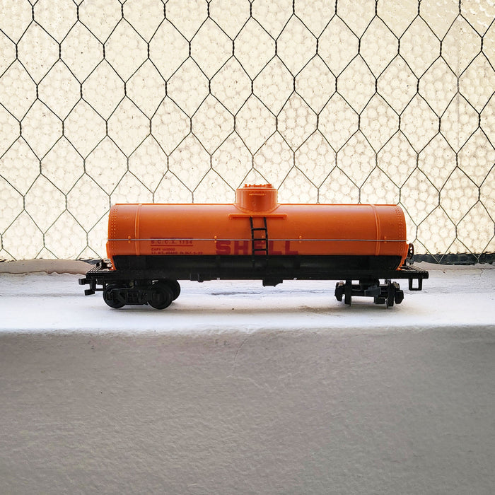 HO model ' Shell Gas Tanker' toy fright train for graffiti writer gifts and train enthusiasts.