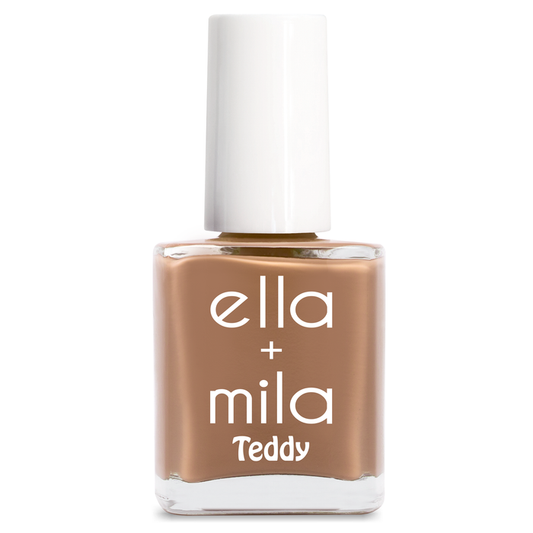 Honey Bear neutral cool brown nail polish bottle – ella+mila Teddy