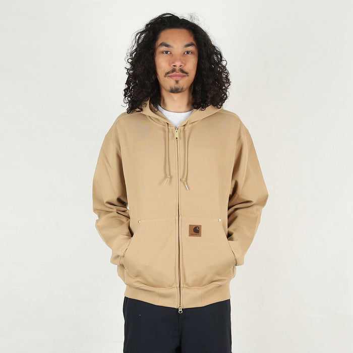 Hooded Eldon Sweat Jacket - Dusty H Brown