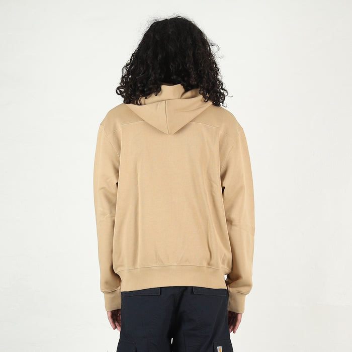 Hooded Eldon Sweat Jacket - Dusty H Brown