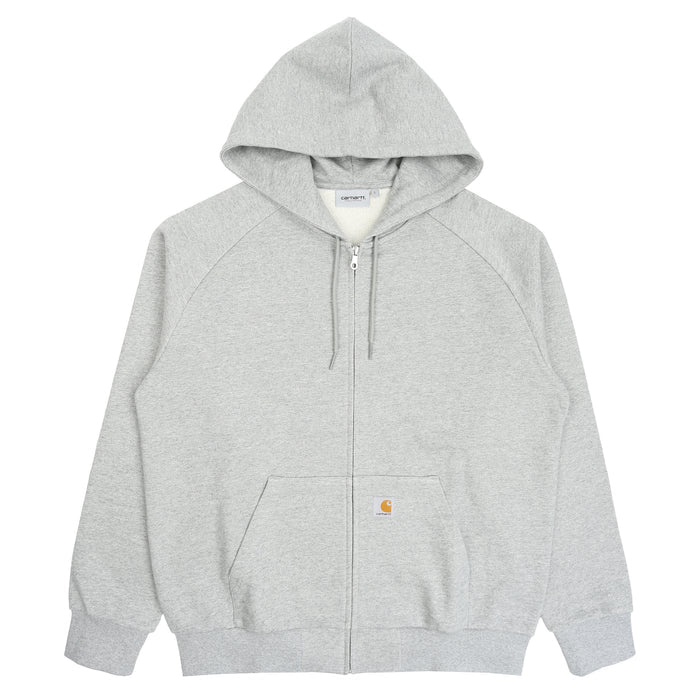 Hooded Square Label Jacket - Grey Heather