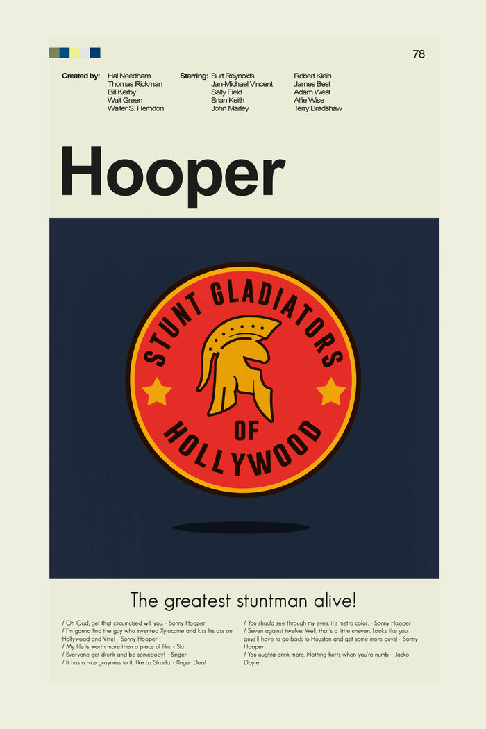 Hooper - Stunt Gladiators of Hollywood Insignia | 12"x18" or 18"x24" Print only