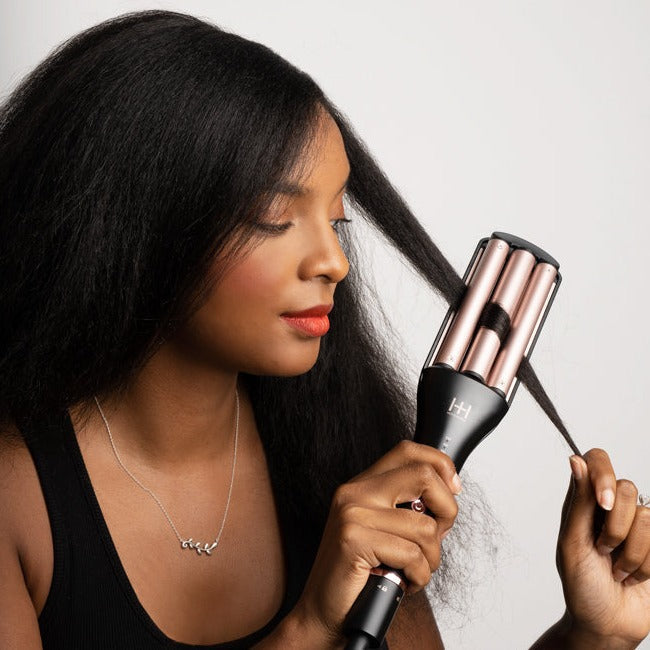 Hot & Hotter 4 in 1 Adjustable Multi-Waver, 1 Count, Black & Rose Gold