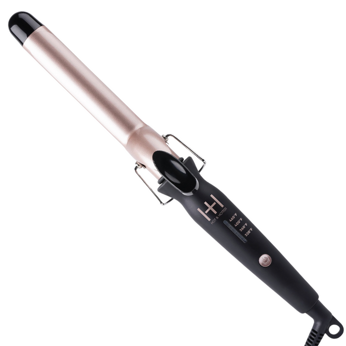 Hot & Hotter Extra Long Ceramic Tourmaline Curling Iron 1in, 1 Count Hair Curler, Black