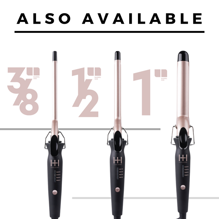 Hot & Hotter Extra Long Ceramic Tourmaline Curling Iron 1in, 1 Count Hair Curler, Black