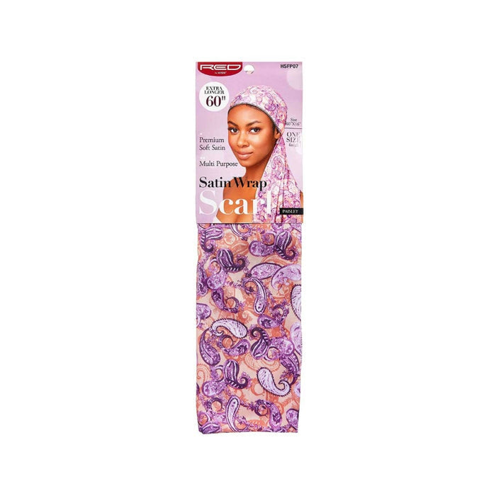 #Hsfp07 [Paisley] Silky Satin Wrap Scarf 60"X16"