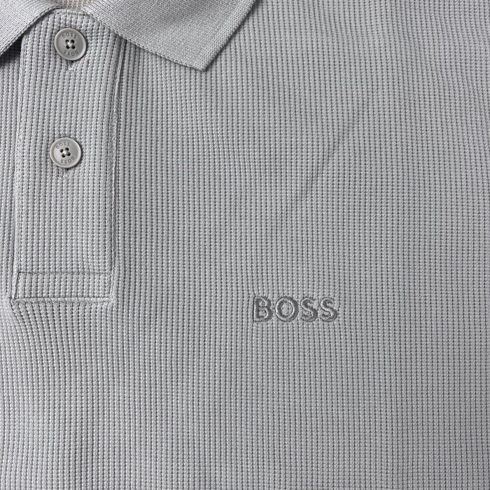 Hugo Boss Knitted Polo Shirt - Grey