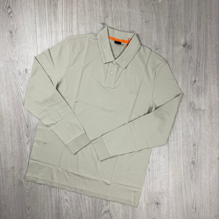 Hugo Boss Long Sleeve Polo Shirt - Beige