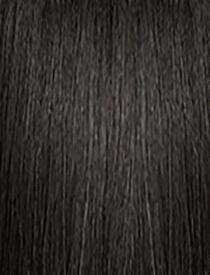 SENSATIONNEL instant up and down ponytail wig natural black straight hair texture close up