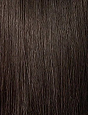 SENSATIONNEL instant up and down ponytail wig dark brown straight hair texture close up